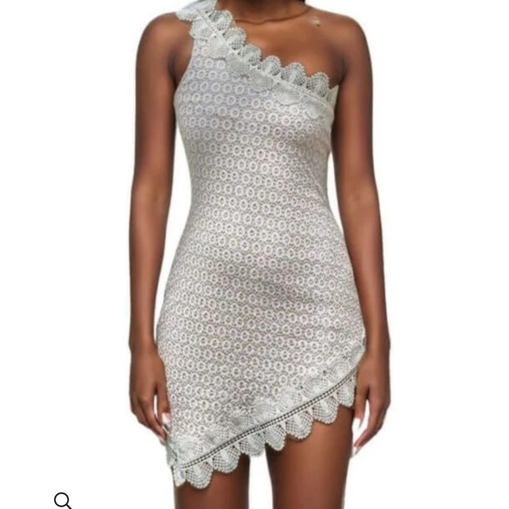 Waimari Ivory Alma Dress asymmetrical NEW $450 S
